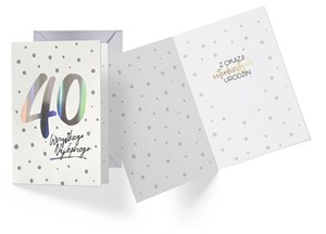 Obrazek Karnet V-003 Urodziny 40