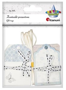 Obrazek Zawieszki prezentowe 45x70mm mix wzorów 24szt