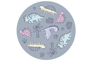 Obrazek Piłka PVC 230MM - Dino