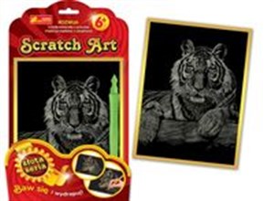 Obrazek Scratch Art Tygrys