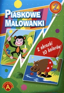 Obrazek Piaskowa malowanka hipopotam małpa