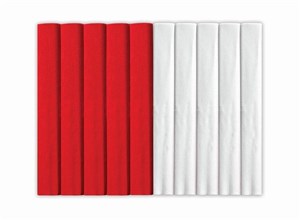 Picture of Bibuła marszczona biało-czerwony 25 x 200 cm