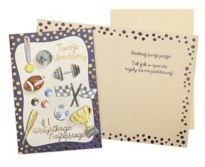 Picture of Karnet B6 Urodziny (męskie, sport)