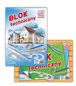 Obrazek Blok techniczny A3/10K 160g biały (10szt)