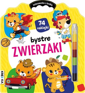 Picture of Bystre zwierzaki. Kolorowanka z kredką