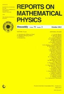 Picture of Reports on Mathematical Physics 72/2