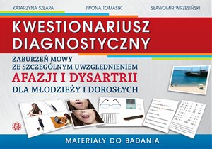 Picture of Kwestionariusz diagnostyczny zaburzeń mowy ze szczególnym uwzględnieniem afazji i dysartrii dla młodzieży i dorosłych Materiały do badania
