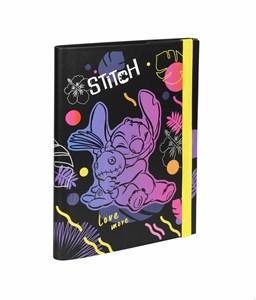 Obrazek Teczka A5 przestrzenna tekturowa z gumką Disney Black wzór 2