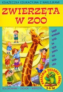 Obrazek Zwierzęta w zoo Książeczka edukacyjna z naklejkami
