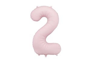Obrazek Balon foliowy cyfra 2 86cm jasny różowy