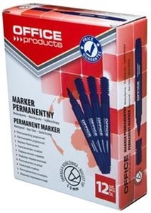 Picture of Marker permanentny OFFICE PRODUCTS, okrągły, 1-3mm (linia), niebieski 12 sztuk