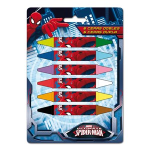 Obrazek KREDKI DWUSTRONNE 6 SZT SPIDER-MAN