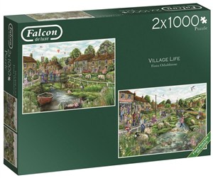 Obrazek Puzzle 2x1000 Falcon Życie na wsi G3