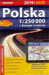 Obrazek Polska atlas samochodowy 1:250 000 Wydanie 2019/2020