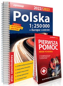 Obrazek Polska atlas samochodowy + instrukcja pierwszej pomocy 1:250 000