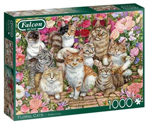 Picture of Puzzle 1000 Falcon Koty i kwiaty G3
