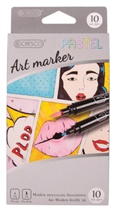 Obrazek Marker artystyczny Pastel dwustronny, 10 kolorów