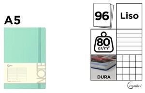 Obrazek Notatnik A5/96K zielony pastelowy MIX