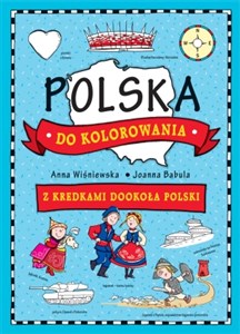 Obrazek Polska do kolorowania Z kredkami dookoła Polski