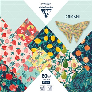 Picture of Papier do origami 15x15 cm -  60 arkuszy - Fruit garden