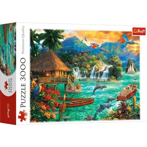 Obrazek Puzzle 3000 Życie na wyspie