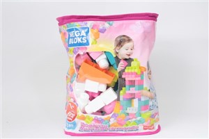 Picture of Mega Bloks Klocki 80 elementów torba różowa