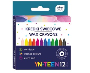 Obrazek Kredki woskowe 12 kolorów NOSTER