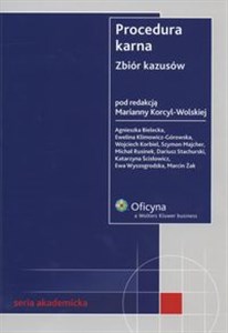 Obrazek Procedura karna Zbiór kazusów Stan prawny: 1.01.2008 r.