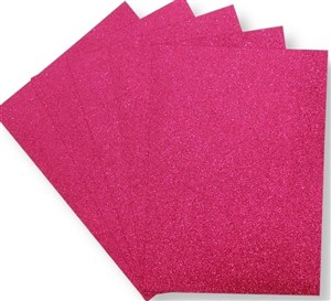 Obrazek Pianka brokatowa fuksja 21x29,7cm 5szt