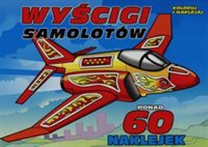 Obrazek Wyścigi samolotów Koloruj i naklejaj