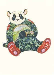 Obrazek Karnet A121 B6 + koperta Panda