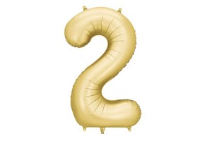 Obrazek Balon foliowy cyfra 2 86cm złoty