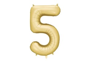 Obrazek Balon foliowy cyfra 5 86cm złoty