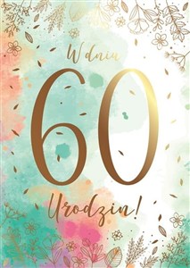 Obrazek Karnet B6 PR-108 Urodziny 60