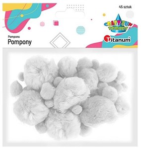 Picture of Pompony akrylowe, 45 szt. - białe (438536)