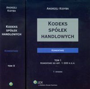 Picture of Kodeks spółek handlowych. Komentarz Tom I i II