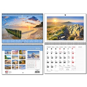 Obrazek Kalendarz 2026 A3 Terminarz 13 planszowy Polskie Zakątki