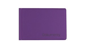 Obrazek Okładka na dokumenty mała fioletowa