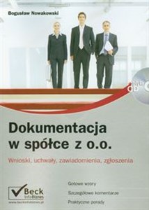 Picture of Dokumentacja w spółce z o.o. + płyta CD Wnioski, uchwały, zawiadomienia, zgłoszenia