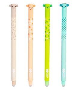 Obrazek Paczka Długopis wymazywalny Uszaki Pastel 2 0.5mm niebieski 12 szt. mix Happy Color