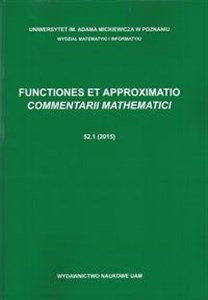 Picture of Functiones et Approximatio Commentarii Mathematici 52.1
