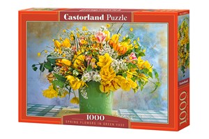 Picture of Puzzle 1000 Spring Flowers in Green Vase C-104567-2