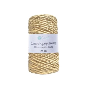 Obrazek Sznurek papierowy z drucikiem 25m kraft
