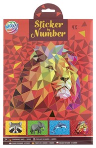 Picture of Naklejanie po numerach A4 Lew