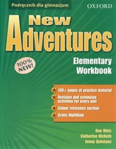 Obrazek New Adventures Elementary Workbook + CD Gimnazjum