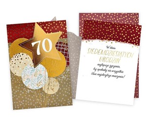 Obrazek Karnet Urodziny 70