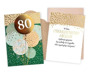 Obrazek Karnet Urodziny 80