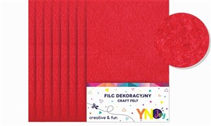 Obrazek Filc dekoracyjny czerwony YNJ 8szt NOSTER