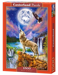 Obrazek Puzzle 1500 Wolf's Night