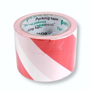 Obrazek Taśma ostrzegawcza biało-czerwona 75mmx100m